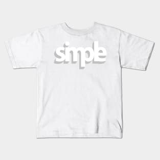 Simple (3D white) Kids T-Shirt